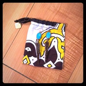 Ashley Pittman Turquoise and Horn earring